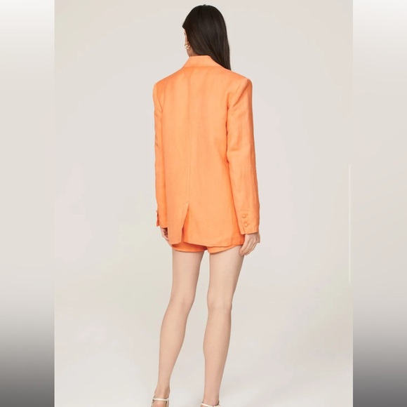ASHLEY PARK x RTR Orange Blazer & Tailored Shorts SET - Picture 4 of 15
